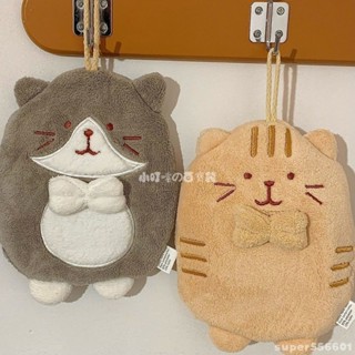 🧡Family ins可愛貓咪擦手巾 可掛式吸水小毛巾 擦臉浴室廚房抹手布兒童家用 創意可愛擦手毛巾 浴室可愛擦手巾
