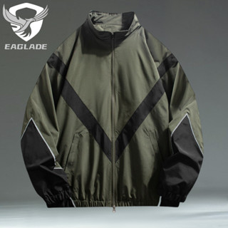 Eaglade 摩托車騎行飛行員夾克男士防水風衣 6618 綠色 D04