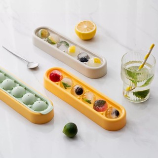 多彩冰球夏日冰球模具家用軟矽膠圓球形迷你小冰格冰箱製冰盒凍冰塊盒帶蓋