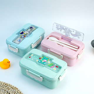 【限時折扣 免運】 小麥lunchbox塑膠飯盒日式防漏保溫便噹盒卡通可微波爐學生盒