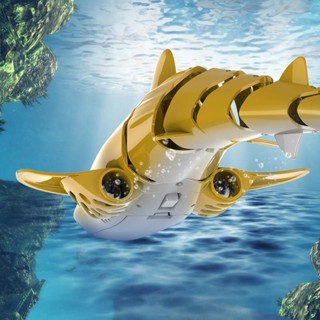 臺灣當天現出】 模擬 遙控鯊魚 搖擺電動魚 遙控鯊魚 藍鯨魚 模擬動物水下 玩具 仿生模型 男孩 兒童 戲水