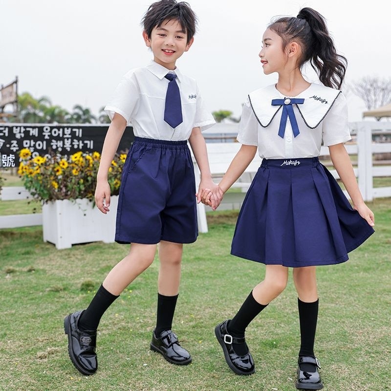 【送配套襪子】免運 兒童畢業服 幼稚園畢業服 國小演 幼兒園園服 夏裝夏季畢業 六一兒童套裝 小學生閤唱演齣服 班服校服