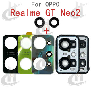 後置攝像頭環鏡頭玻璃蓋帶框架支架,適用於 OPPO Realme GT Neo 2 Neo2 RMX3370 更換零件