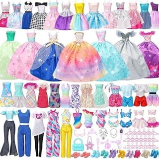 全場免運💯30釐米換裝芭比娃娃衣服裙子禮服婚紗過家家女孩公主玩具配件 GJC9