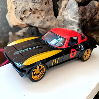 JADA 1:24 Corvette 1966 合金汽車壓鑄和玩具車汽車模型兒童微型比例模型車
