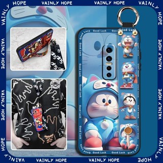全包創意VIVO V17 Pro手機殼新款腕帶男女款指環防塵趣味卡通散熱動漫可愛個性支架奢華質感矽膠液態情侶潮流掛繩