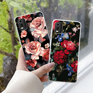 NOKIA 適用於諾基亞 C21 Plus C10 C20 手機殼新款時尚碎花宇航員軟矽膠 TPU 手機殼適用於諾基亞