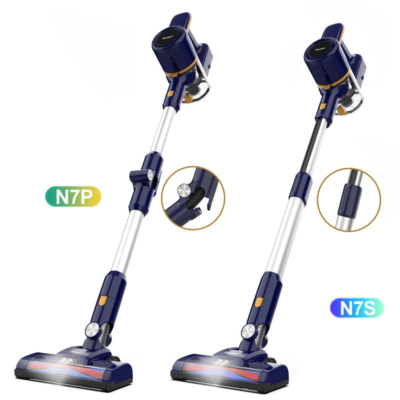 POWEART N7S/N7P無繩真空吸塵器，用於地毯、硬地闆、寵物毛髮清潔的輕質安靜可充電真空吸塵器