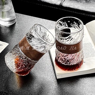 冷飲杯 咖啡杯 果汁杯 防燙 耐高溫商用玻璃咖啡杯高顏值家用水杯美式耐熱玻璃杯隔熱防燙杯子