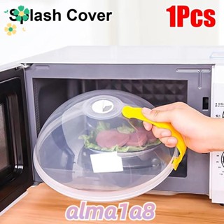 ALMA1A81件微波爐加熱防潑水蓋,塑膠可堆疊微波爐食物蓋,防濺附蒸氣口保鮮餐盤碗蓋熱封