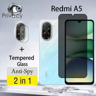 2 合 1 Redmi A5 鋼化玻璃防窺螢幕保護膜適用於 Poco F7 M6 Pro Ultra 4G 5G 相機鏡