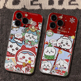 ins吉伊小八聖誕樹適用蘋果16PRO手機殼iPhone15/14卡通13mini透明11全包7P情侶xsmax防摔軟殼