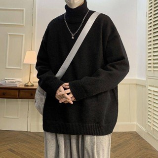 NANS 臺灣現貨 男生毛衣 1/2件毛衣男秋慵懶風套頭線衣潮牌寬鬆打底針織衫外套秋冬