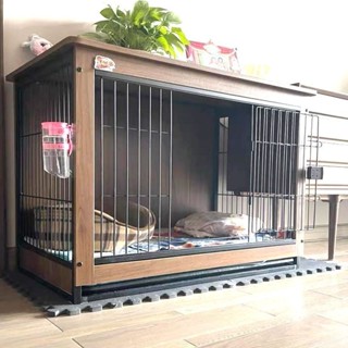 寵物用品木質狗籠子 室內狗別墅 中小型貓犬屋鋼木狗窩圍欄柵欄