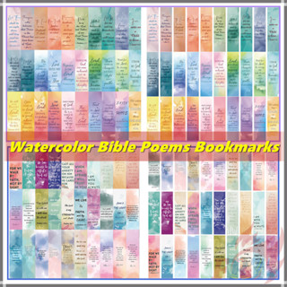 30Pcs/Set ※聖經詩歌。 水彩藝術書籤 ※ 時尚書籍標記頁文具學校辦公用品