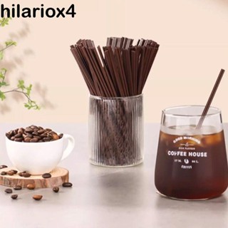 HILARIO咖啡吸管,咖啡色（Brown）塑膠咖啡攪拌棒,單獨包裝飲用吸管