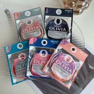 新品/OLIVIA系列新款5根裝彩色髮圈套裝 簡約百搭高彈性無接縫韓國頭繩5.20