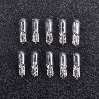 10Pcs 12V 1.2W T5 玻璃燈泡儀表板儀表板剎車燈泡