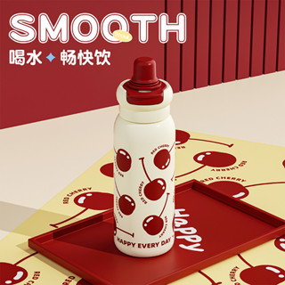 🔥全臺最低價🔥ins高顏值新款女學生大容量316不鏽鋼保溫杯水杯吸管便攜杯子水壺 保溫杯 保溫瓶 咖啡杯 冰壩杯