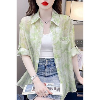 現貨速發#韓版上有 女生著裝防曬衣女2025新款夏季薄款外搭開襟長袖上衣別緻漂亮雪紡襯衫長袖上衣