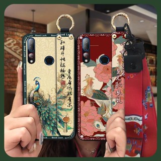 防塵中年HTC Desire 19 Plus/D19+手機殼創意矽膠新中式散熱老年奢華支架液態軟殼國潮指環掛繩女款錦鯉