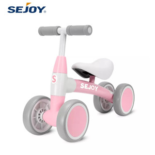 SEJOY 嬰兒學步車幼兒自行車玩具騎平衡自行車 4 輪生日禮物適閤女孩男孩 3 種顔色 1-3 嵗兒童