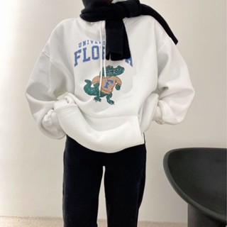 胖胖美依 S-4XL 大碼女裝 印花上衣 學院風 連帽T卹 大尺碼上衣 新款連帽衛衣寬鬆美式復古慵懶風上衣-2214.