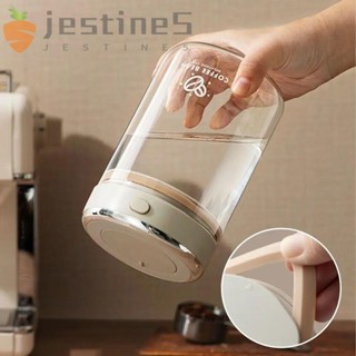 JESTINE咖啡豆真空密封罐,防潮大容量玻璃食品儲存罐,家庭透明的附排氣閥耐高溫密封容器廚房