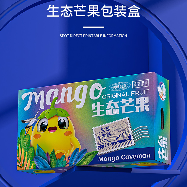 客製化 水果禮盒 生態芒果禮盒 包裝盒 通用 青芒凱特小臺芒天地蓋紙箱 澳芒空盒子定製