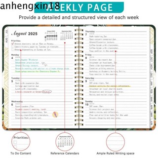 ANHENGXINA5議程本,待辦事項清單做筆記日程安排記事本,便攜式時間收納盒活頁線圈筆記本