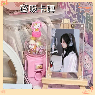 限時折扣💕ins風 亞剋力 防護型 雙槽 卡磚 加厚凹槽 卡磚 磁吸相框 專輯 桌面明星展示架 明星周邊 小卡展示展示