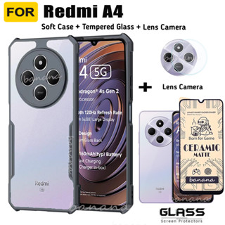 Redmi A4 陶瓷鋼化玻璃 3 合 1 Redmi A3 Pro Redmi 14C 14R 螢幕保護膜相機鏡頭膜的