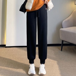 胖胖美依 長褲 束腳褲 運動褲 寬褲M-4XL新款小個子束腳休閒加厚外穿哈倫衛褲-2280.