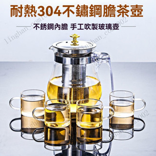 壺 茶壺 水壺 茶具 泡茶壺 冷水壺 玻璃茶壺 花果泡茶壺 耐熱 結實 耐熱透明玻璃 高硼矽玻璃壺 高質量 大容量