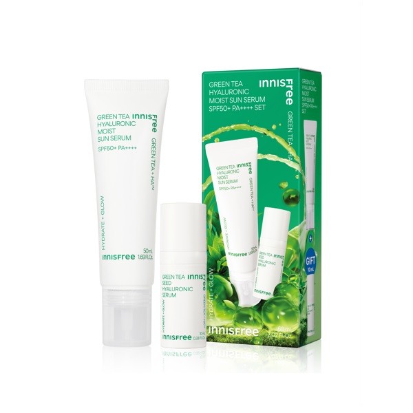 INNISFREE綠茶玻尿酸防曬精華組