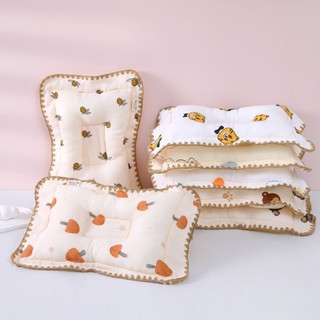pillow 【店鋪】嬰兒枕頭純棉紗布寶寶定型枕新生0到6個月頭型防偏頭矯正吸汗可洗 現貨 25.5.13