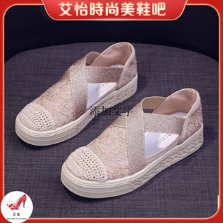 Fashion🎉網紅涼鞋女2025夏新款超火一腳蹬漁夫鞋百搭厚底鬆糕懶人包頭涼鞋懶人鞋 時尚鞋 平底鞋 高跟鞋