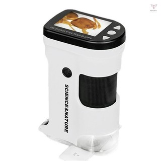 手持式數碼顯微鏡便攜式 USB 顯微鏡 12M 解析度 1080P FHD 支持 64GB TF 卡,帶 2.0 英寸液