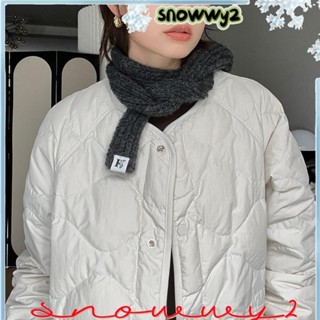 SNOWWY2羊毛針織圍巾,披肩韓文版窄長圍巾,新的純色仿羊絨冬季圍巾