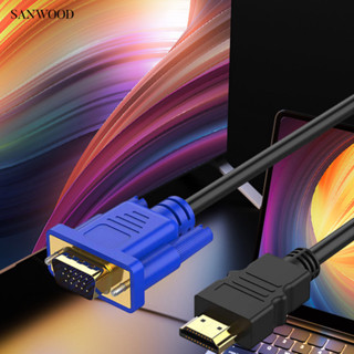 [數碼配件] Hdmi 相容播放器電纜計算機到電視轉換器電纜高畫質 Hdmi 到 Vga 適配器電纜用於高畫質電視電視視頻轉