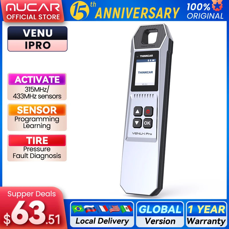 THINKCAR VENU-i Pro TPMS 汽車輪胎壓力診斷工具 315MHz/433MHz 傳感器激活編程重新學