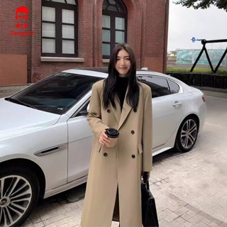 外套 Ins韓系長版西裝大衣外套風衣oversize美拉德穿搭寬鬆休閒外套大尺碼女裝 10939