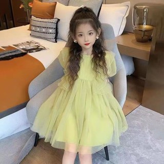 【臺灣出貨】女童洋裝夏裝新款兒童公主裙女寶寶裙子蓬蓬裙網紗裙六一