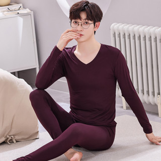❤️Baby親子裝❤️鞦衣鞦褲男莫代爾套裝薄款純色彈力打底衫保暖內衣薄內穿綫衣綫褲