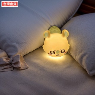 吉伊卡哇 chiikawa小夜燈吉伊卡哇動漫週邊夜燈創意桌麵擺件迷你睡眠燈可愛