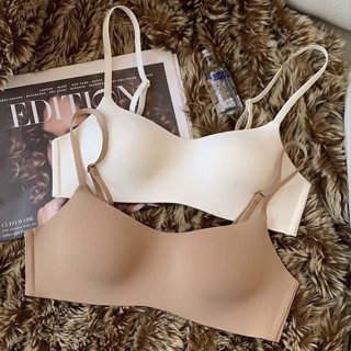 薄杯一片式無痕內衣女小胸集中爆乳上託防下垂無鋼圈舒適透氣內衣罩
