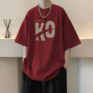 【HOT 本舖】男裝 官方短袖T恤男女夏季美式復古小眾情侶純棉半袖上衣男