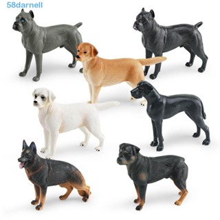DARNELL 小狗雕像,拉布拉多羅威納牧羊犬牧羊犬動物模型,生動的大丹手繪逼真模擬狗雕像兒童玩具