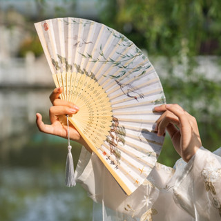 古風扇子摺扇中國風定製新中式便攜夏季兒童折疊手工旗子水墨扇子古風扇子,摺扇,款式定製,新款方便20250515