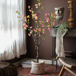 「Sanwild」模擬櫻花樹 120公分 仿真植物盆栽 盆景 大型仿生綠植 人造假樹 植栽造景 落地擺件 櫥窗裝飾景觀